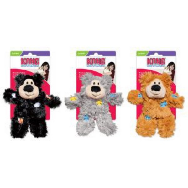 KONG Cat Softies Patchwork Bear Assorted