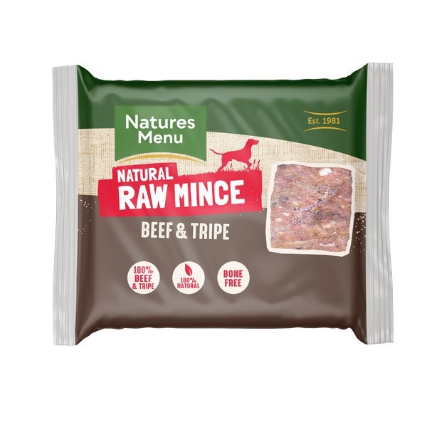 Natures Menu Beef & Tripe 400G Mince