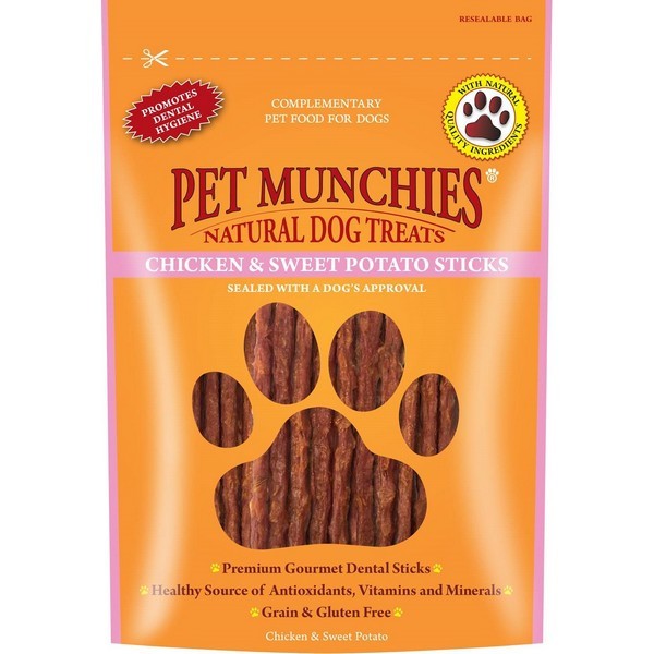 Pet Munchies Chicken & Sweet Potato Sticks 90G