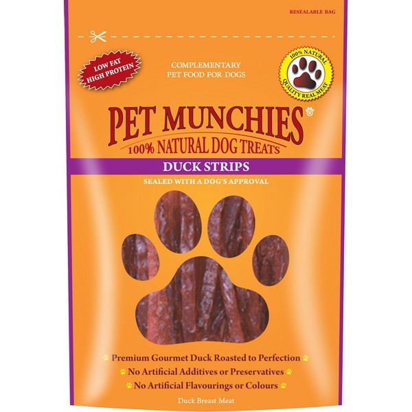 Pet Munchies Duck Strips 90G