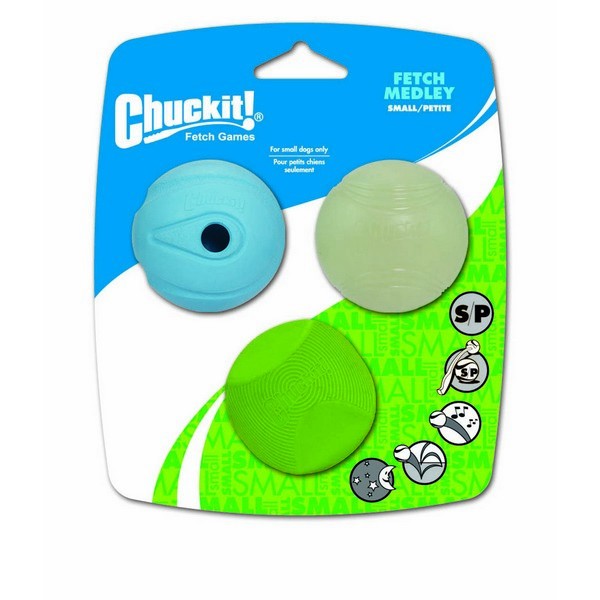 Chuckit Fetch Medley 3 Pack Small 4.8cm