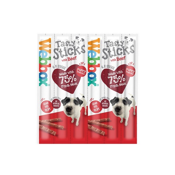 Webbox Dogs  Dog Sticks Beef 6Stk