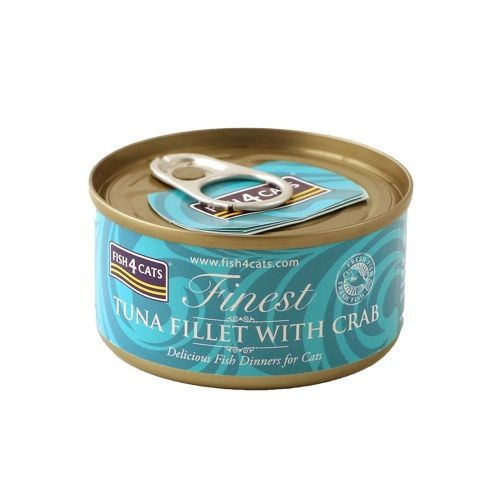Fish 4 Cats Finest Tuna Fillet With Crab 70G