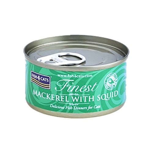 Fish 4 Cats Finest Mackerel With Squid 70G