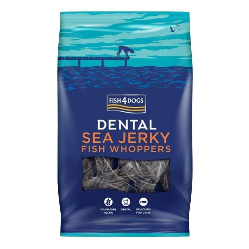 Fish 4 Dogs Dental Sea Jerky Fish Whoppers 500G