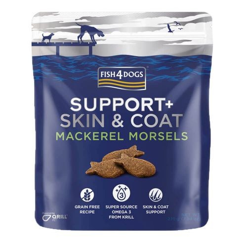 Fish 4 Dogs Support+ Skin & Coat Morsels 225G