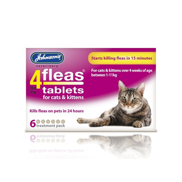 Jvp 4 Fleas Cat Flea Tablets (6Tabs)
