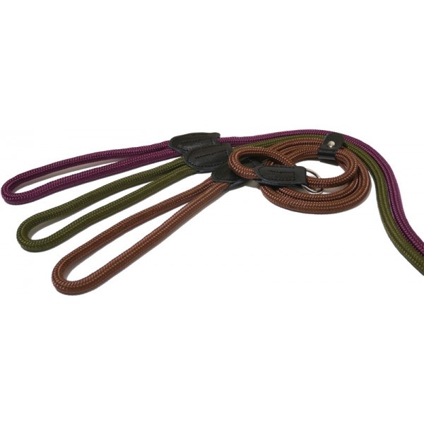 Rope Twist Slip Lead Black/Blue 64"