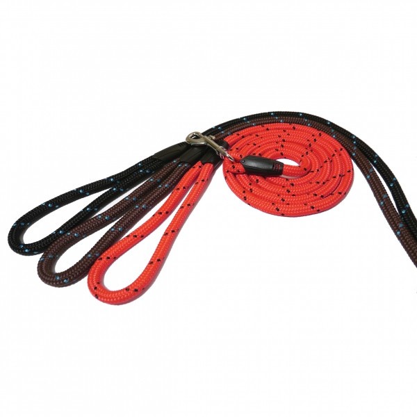 Rope Twist Lead Red/Black 64"