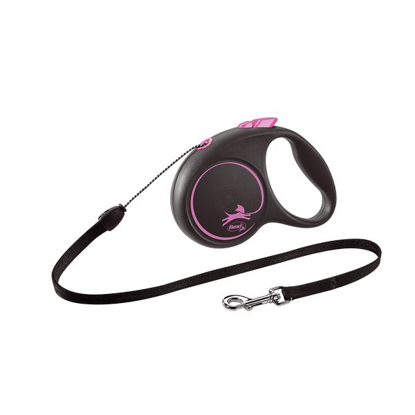 Flexi Black Design Small Cord 5M Pink