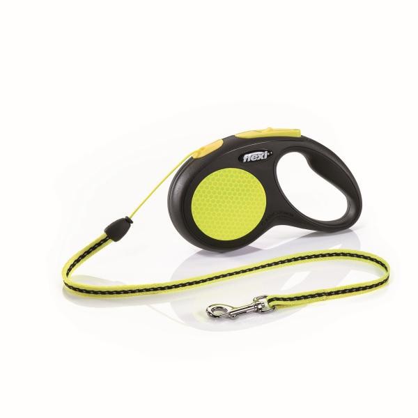 Flexi Reflect Small Black & Neon Cord 5M