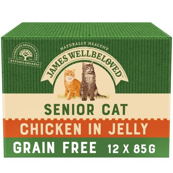 Jwb Senior Cat Grain Free Chicken Jelly 12X85G