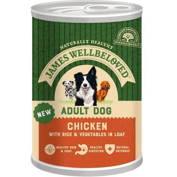 James Wellbeloved Adult Chicken  &  Rice Loaf Can