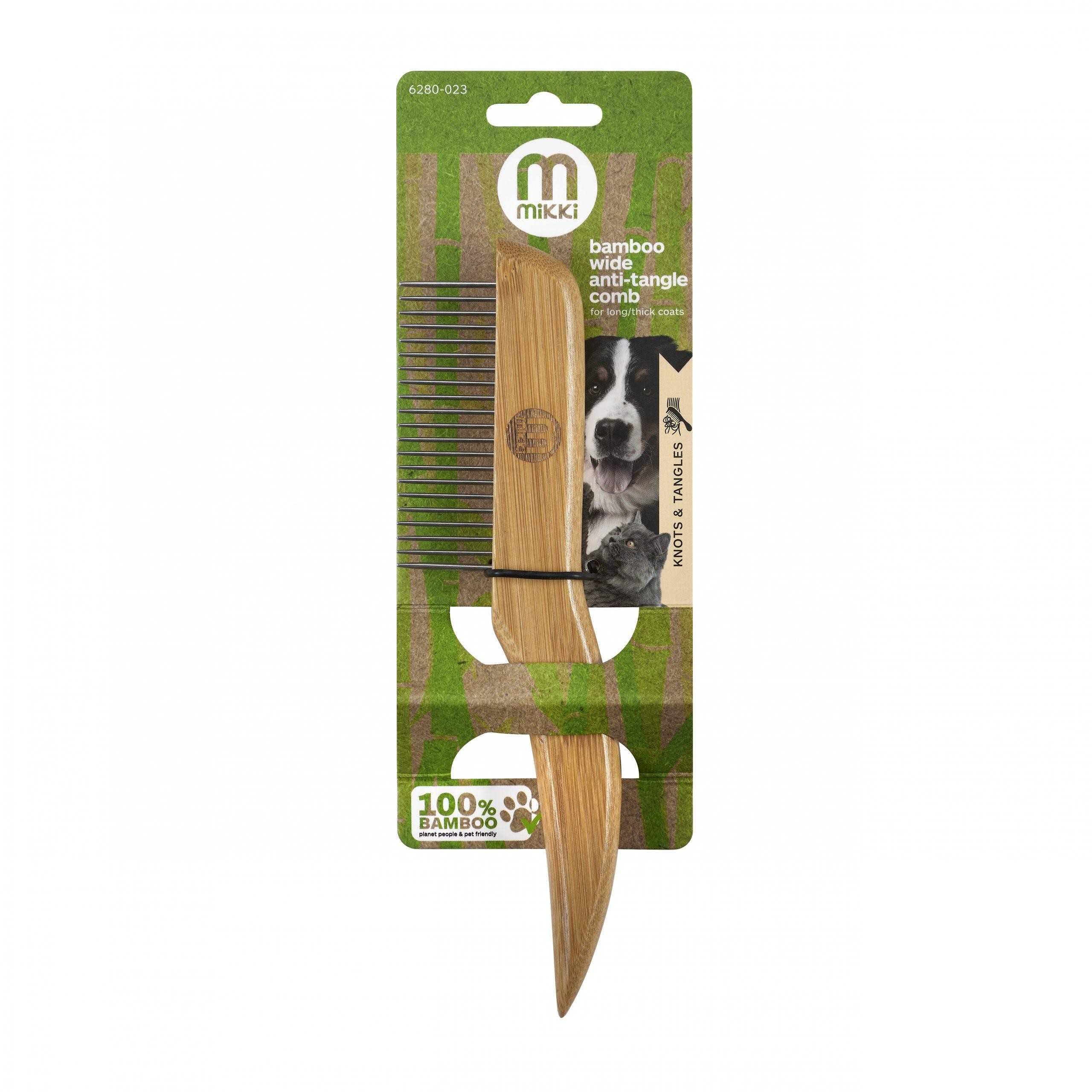 Bamboo Anti-Tangle Comb Fine