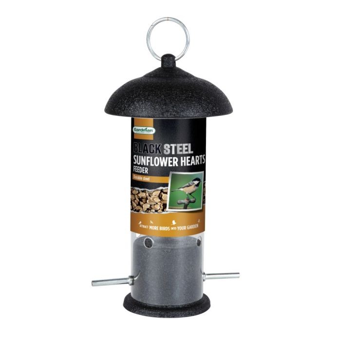 Gardman Black Steel Sunflower Heart Feeder