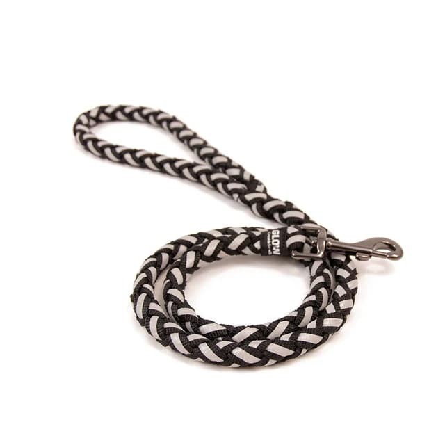 Great&Small Glow Lead Plait Black Dog Lead