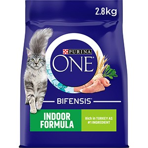 Purina One Indoor Dry Adult Cat Food With Turkey 2.8Kg