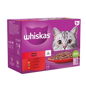 Whiskas 7+ Cat Pouches Poultry Feasts In Gravy 12X85G