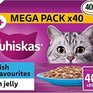 Whiskas 1+ Fish Selection In Jelly 40X85G Pouches