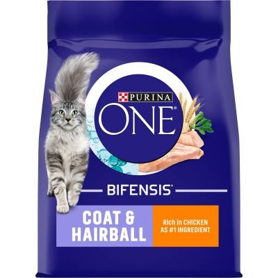 Purina One Coat & Hairball Chicken & Whole Grains Dry Cat Food 2.8Kg