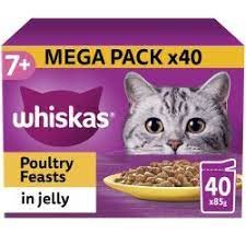 Whiskas 7+ Senior Pouches In Jelly Poultry 40Pk