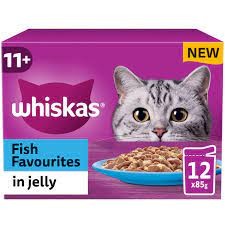 Whiskas® Senior 11+ Fish Favourites In Jelly Wet Cat Food Pouches 12 X 85G