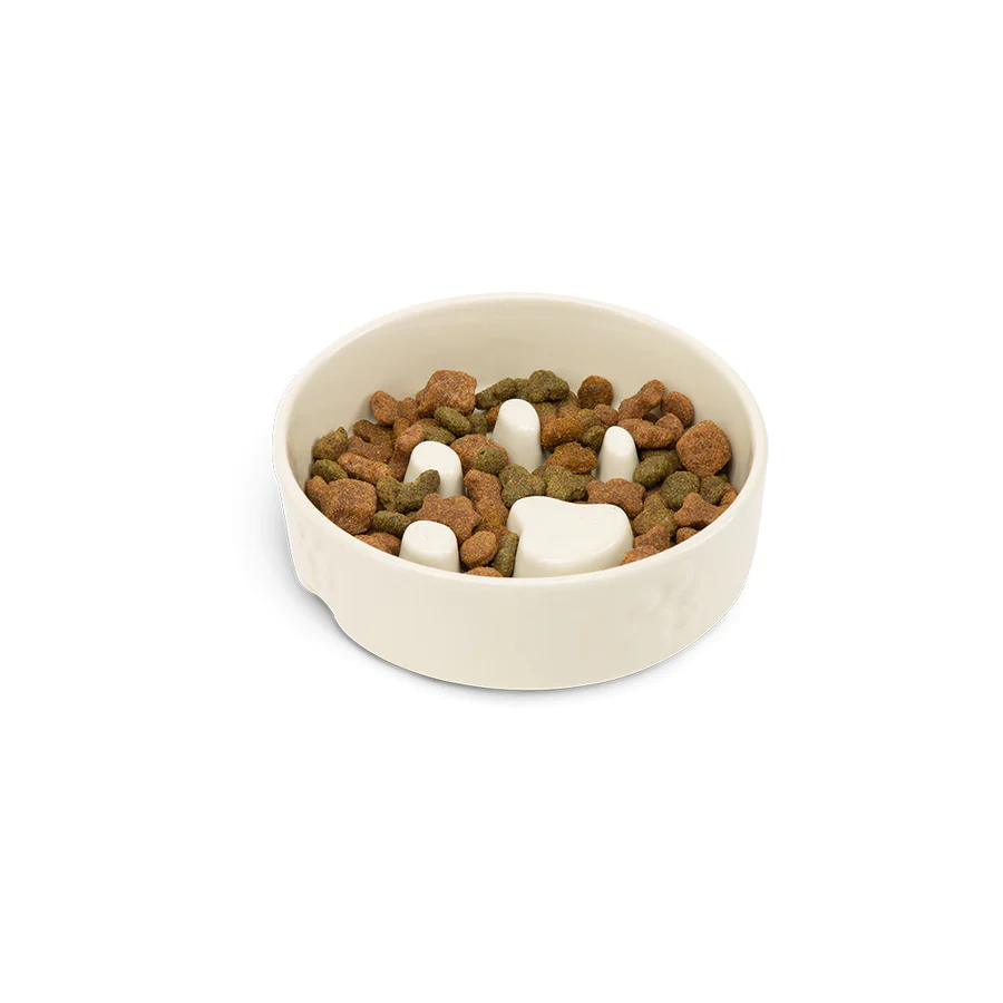 Scruffs Slow Feeder Bowl - 16Cm Cream