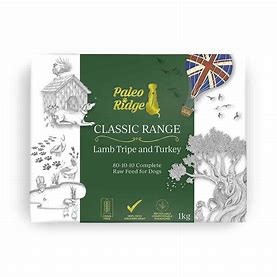 Paleo Ridge Classic Lamb Tripe & Turkey 1Kg