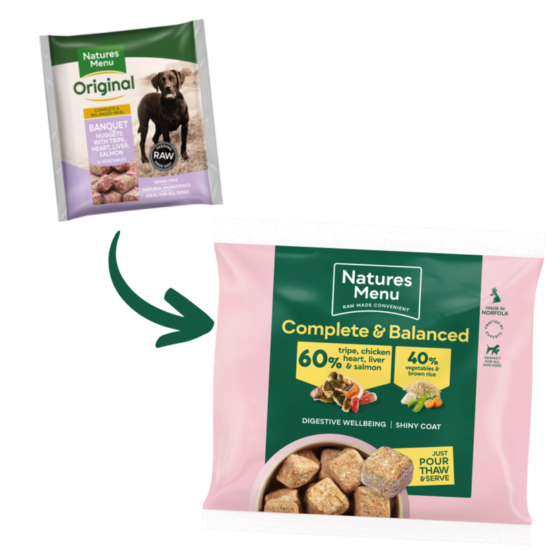60/40 Complete and Balanced Tripe, Chicken, Heart, Liver & Salmon 1kg