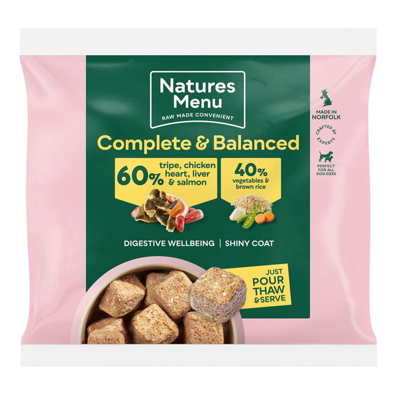 60/40 Complete and Balanced Tripe, Chicken, Heart, Liver & Salmon 1kg