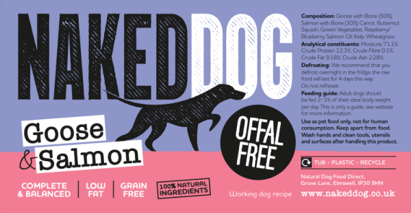 Naked Dog Goose & Salmon 2 x500g