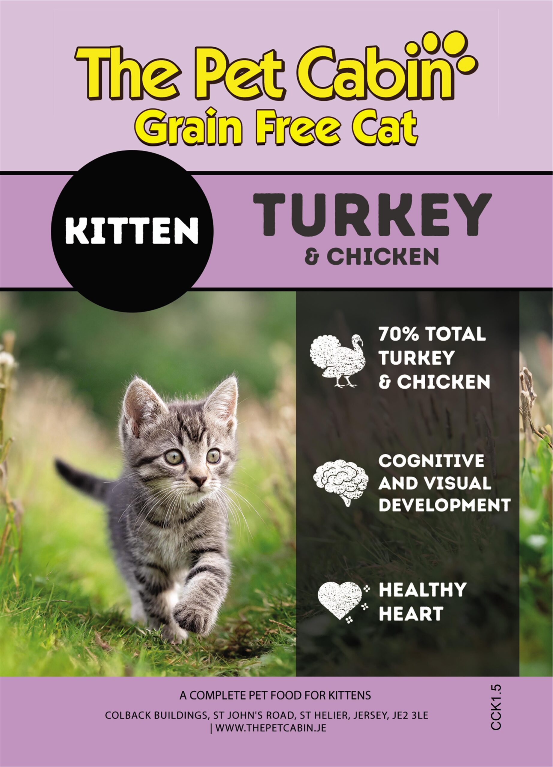The Pet Cabin Grain Free Cat - Kitten - Chicken & Turkey