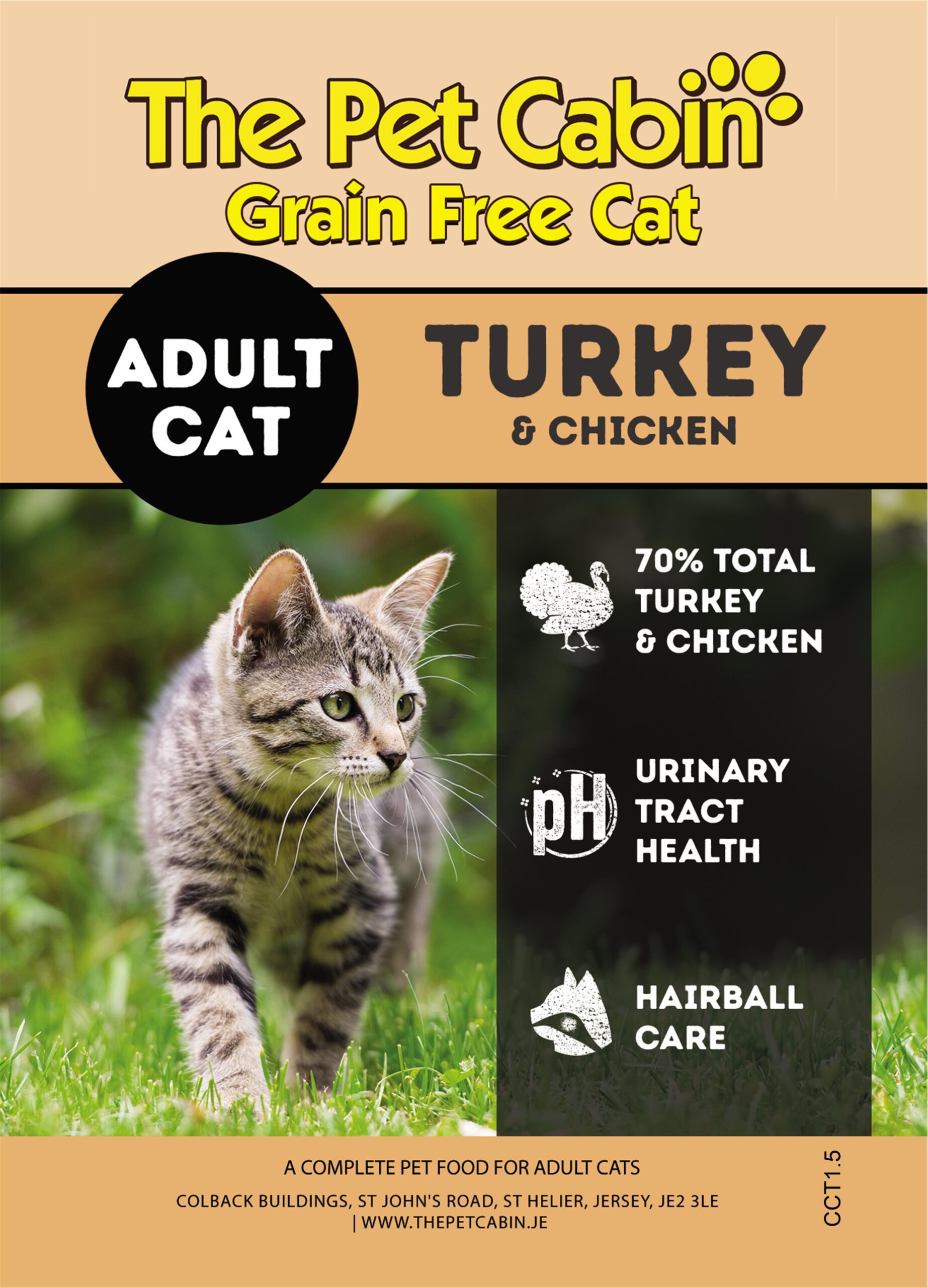The Pet Cabin Grain Free Cat - Adult - Chicken & Turkey