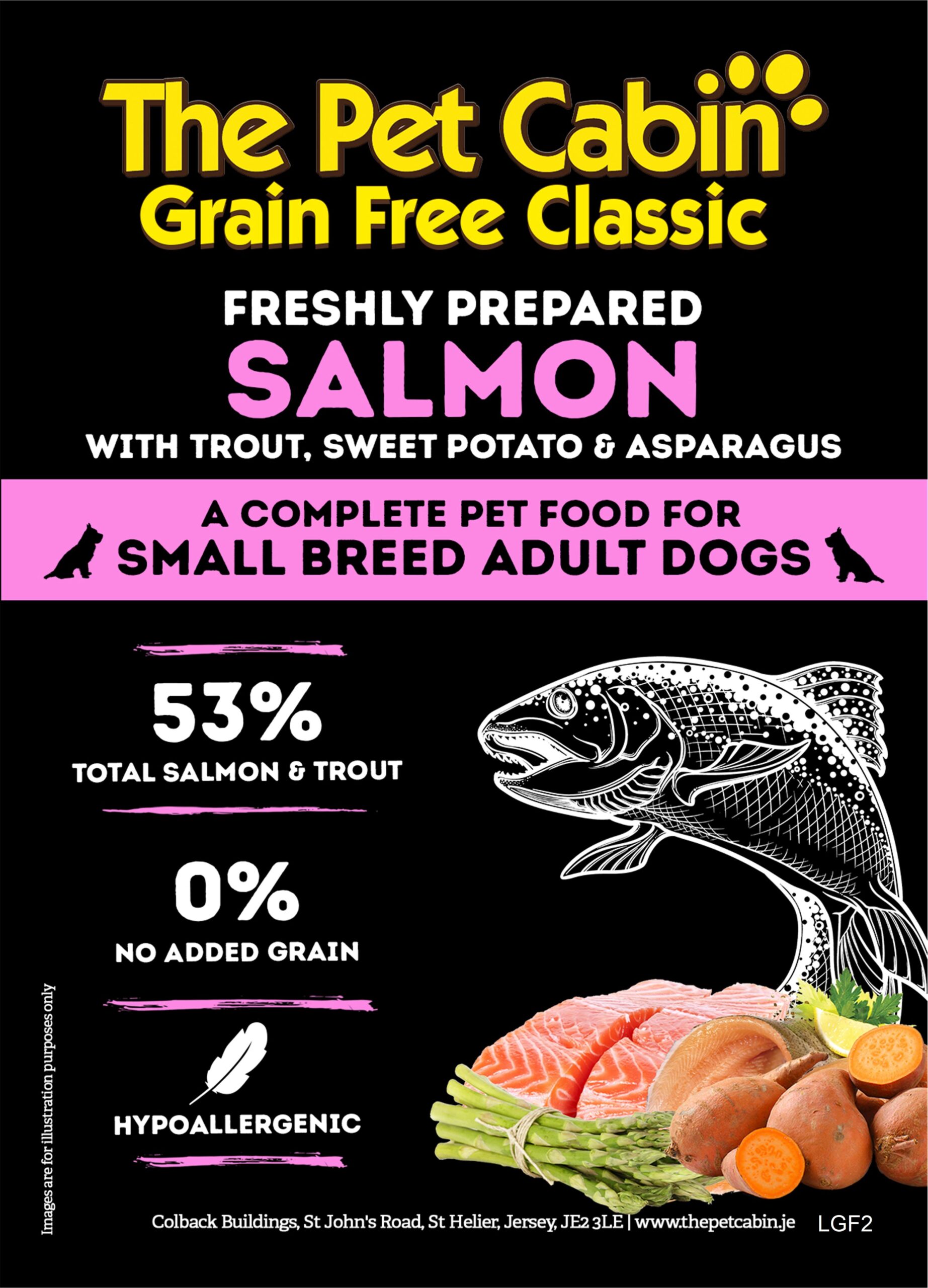 The Pet Cabin Grain Free Classic - Small Breed Dog Adult - Salmon