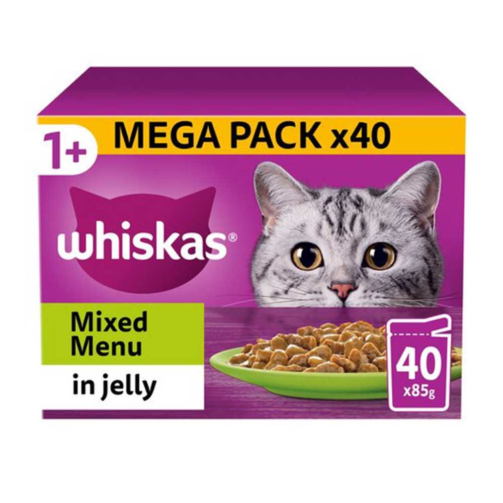 Whiskas 1+ Mixed Menu Jelly 40pk