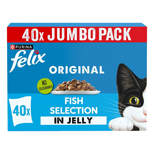 Felix Fish Selection In Jelly Pouches 40 x 85g