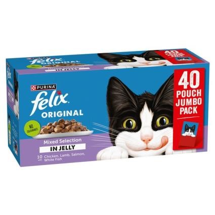Felix Mixed Selection In Jelly Pouches 40 x 85g