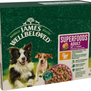 James Wellbeloved Adult Superfoods Turkey Pouches 12 x 90g