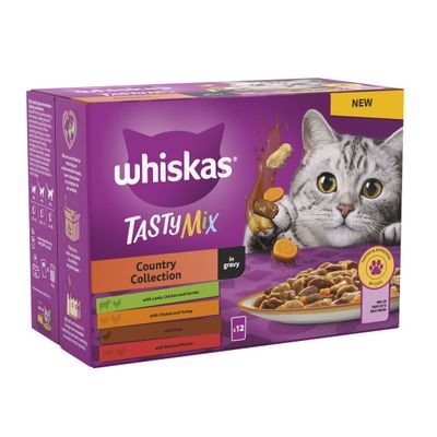 Whiskas 1+ Tasty Mix Gravy 12Pk