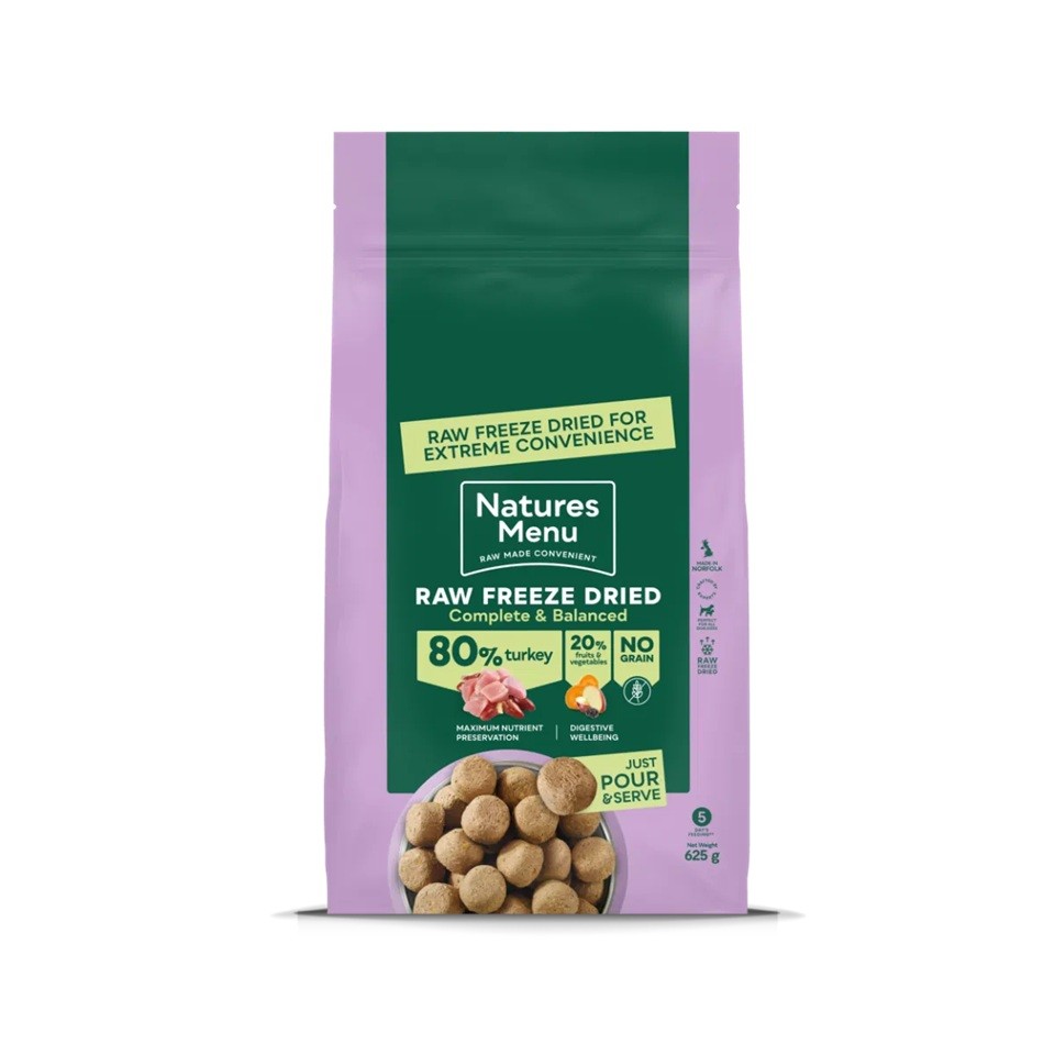Natures Menu Freeze Dried 625g Turkey