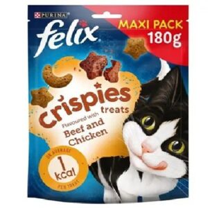 Felix Crispies Beef and Chicken Maxi Pack 180g