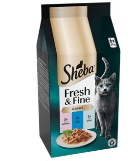 Sheba Fresh & Fine Salmon/Tuna/Trout In Gravy