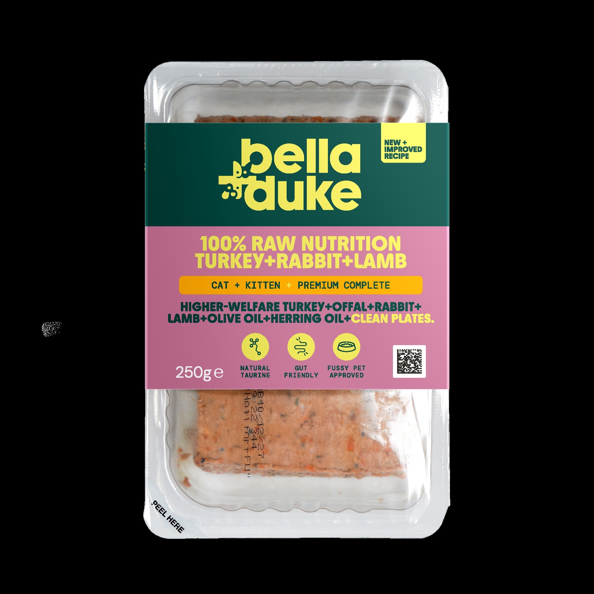 Bella & Duke Kitten/Cat Turkey, Rabbit & Lamb 250g
